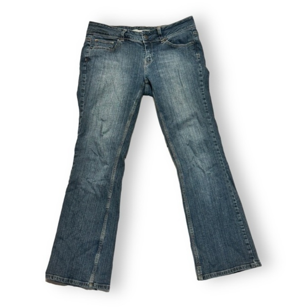 Women’s y2k 8P Mix It Jeans Stretch Petite Dark Rinse Boot Cut Jeans